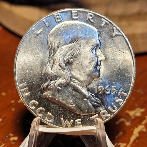 Choice Unc 1963-D Franklin Half Dollar BU