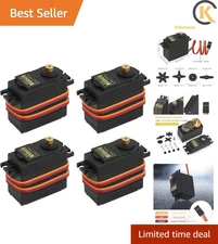 4-Pack Servo Motor MG995 Control Angle180 Metal Gear Servo 13KG Digital High ...