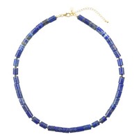 Cavill Lapislazuli Halskette 925 Silber Vergoldet 1,70Ct Blau Schmuck