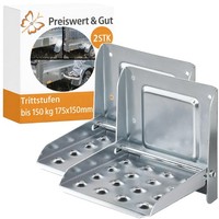 2X Trittstufe Wohnmobil Klappbar 150Kg Doppeltrittstufe Wohnwagen AnhäNger
