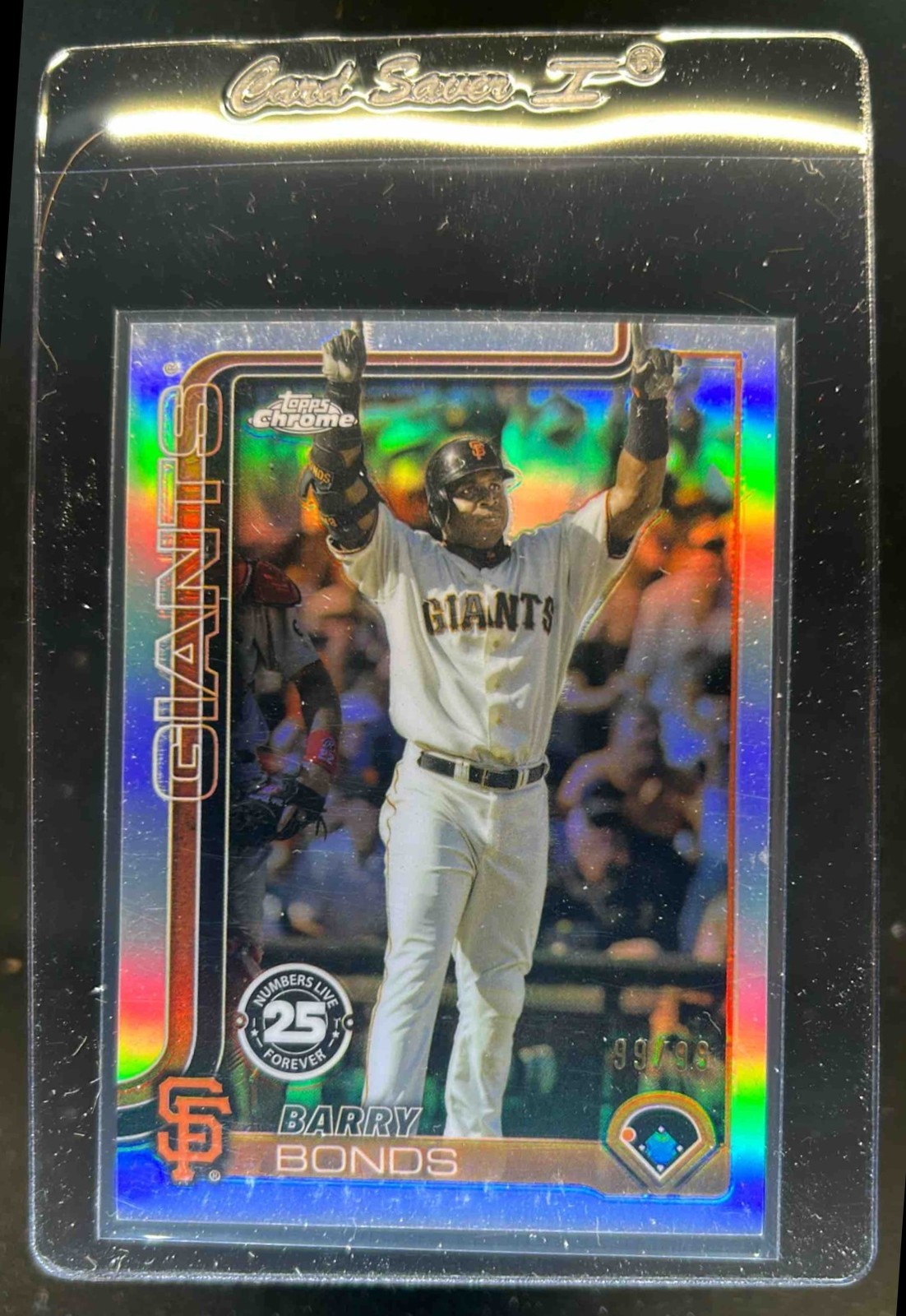 2025 Topps Chrome Barry Bonds Numbers Live Forever #99/99 Giants