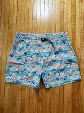 NWOT North Face Shorts Mens Multicolor Camo Class V Belted Nylon Cargo Sz. XL