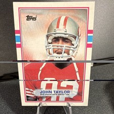 1989 Topps John Taylor San Francisco 49ers Football Rookie Card #13. rookie card picture