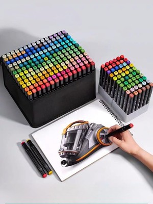 Profi 204 Color Marker Set - Dual Tips Pinsel & Meißel Alkoholbasis Art P