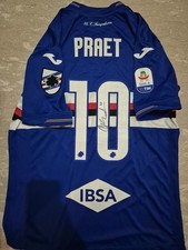 maglia sampdoria 2018 2019 praet 10 match issued worn autografata macron