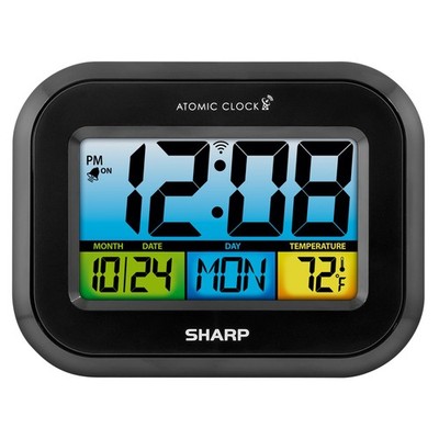 Digital Atomic Alarm Clock with LCD Display Always-On Backlight Adjustable