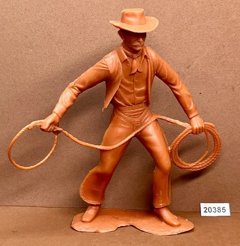 Louis Marx Cowboy Toy With Lasso Plastic Figure 6" Vintage 1964