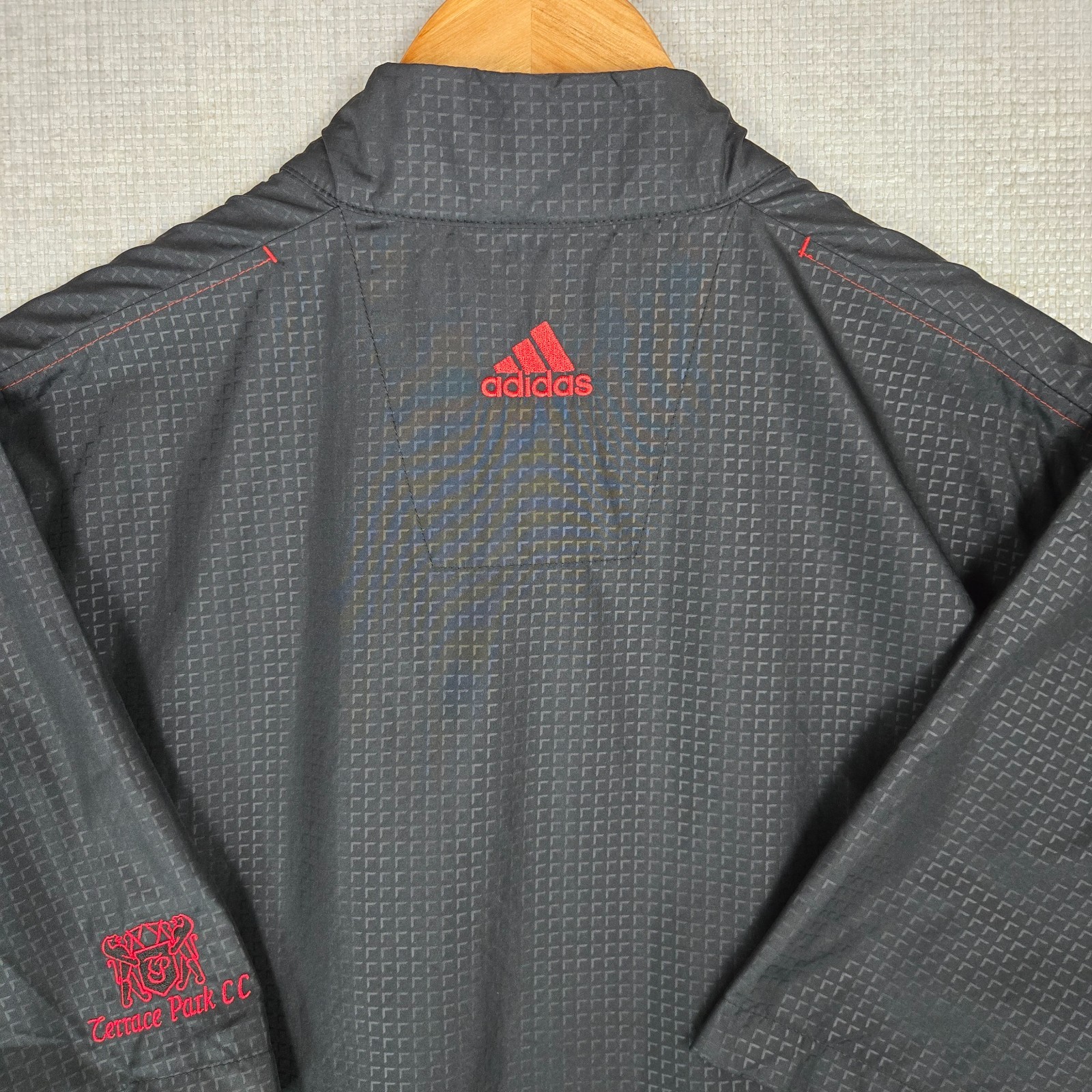 ADIDAS x TERRACE PARK CC OHIO Mens Windproof Short Sleeve Jacket Size Large Golf image 5