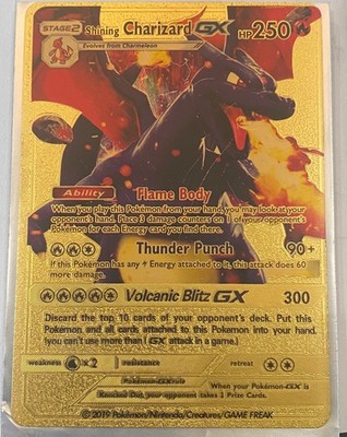 shining charizard gx gold foil pokemon cards | eBay