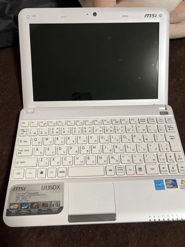 Msi U135Dx White Netbook Pc 10.1 Laptop Windows Wifi Portable Mini Notebook - Image 2 of 3