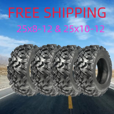ATV/UTV Off-Road Trail Tires 25x10-12 25x10-12&25x8-12 25x8-12 6PR Tubeless 4PCS