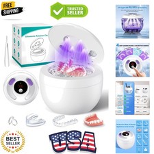 Upgraded Ultrasonic Retainer Cleaner Machine, 45kHz Ultrasonic Dentures Clean...