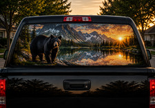 Black Bear Truck Rear Window Decal Truck Back Window Graphics