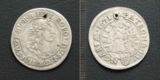 *Hungary Leopold I Silver Coin 6 Kreuzers 1671, Holy Roman Empire[E10801]7t3
