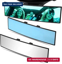 2 Pack Car Rearview Mirror HD Glass 12 Inch Anti Glare Clip On Panoramic Wide An