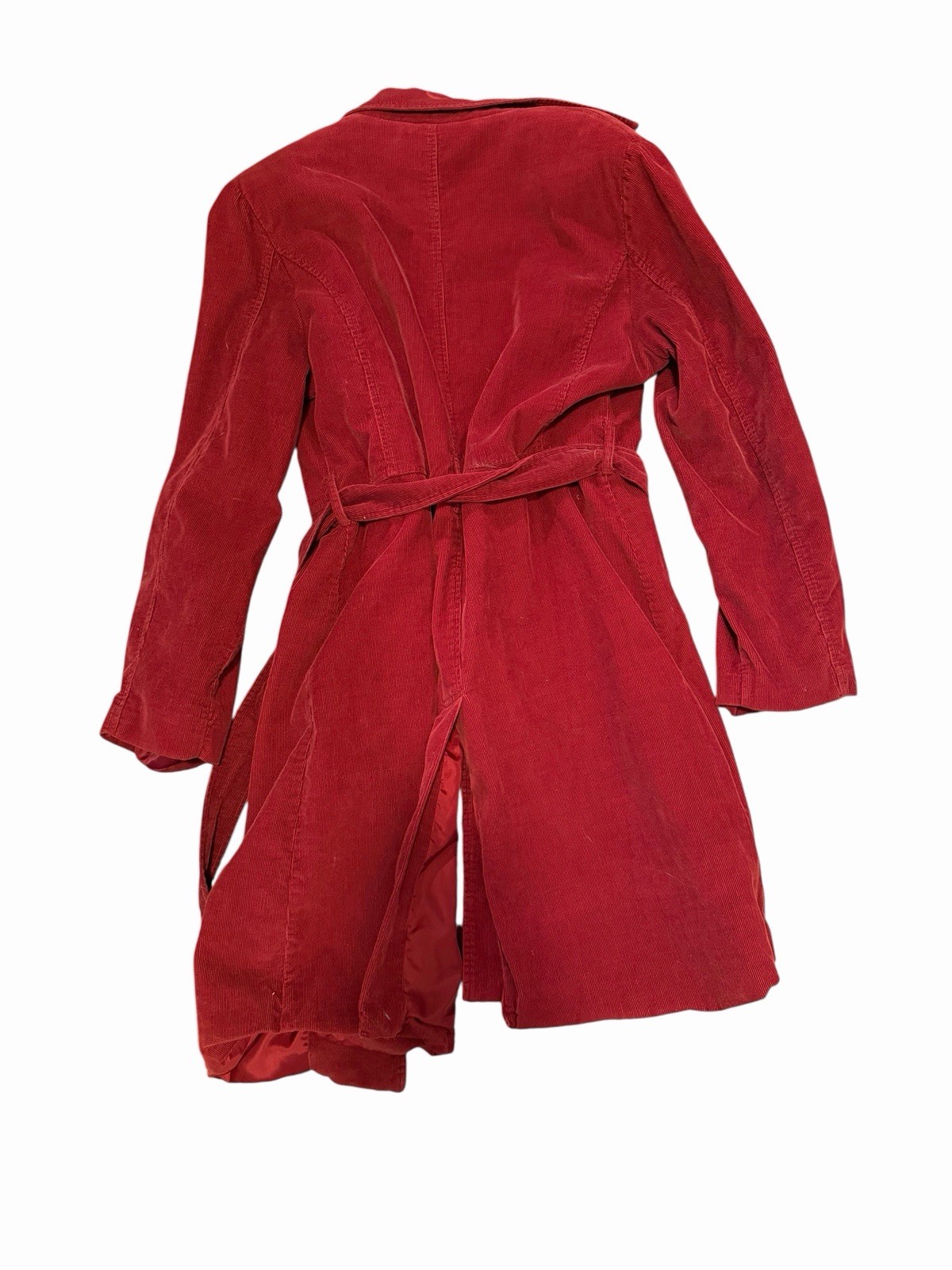 Mossimo Red Mid-Length Collared Button Belted Wom… - image 2