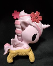 Tokidoki Unicorno Pink Unicorn Figurine with Flowers  Ice Cream Cone Legs