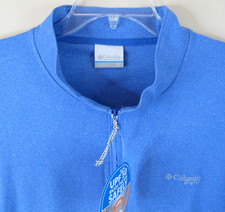Columbia PFG Slack Tide 1/4 Zip Long Sleeve Pullover Men's XLT Tall Blue Stretch