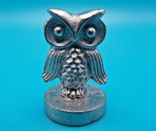 Vintage Pewter Art Nouveau Owl Initial "U" Sealing Wax Stamp Seal