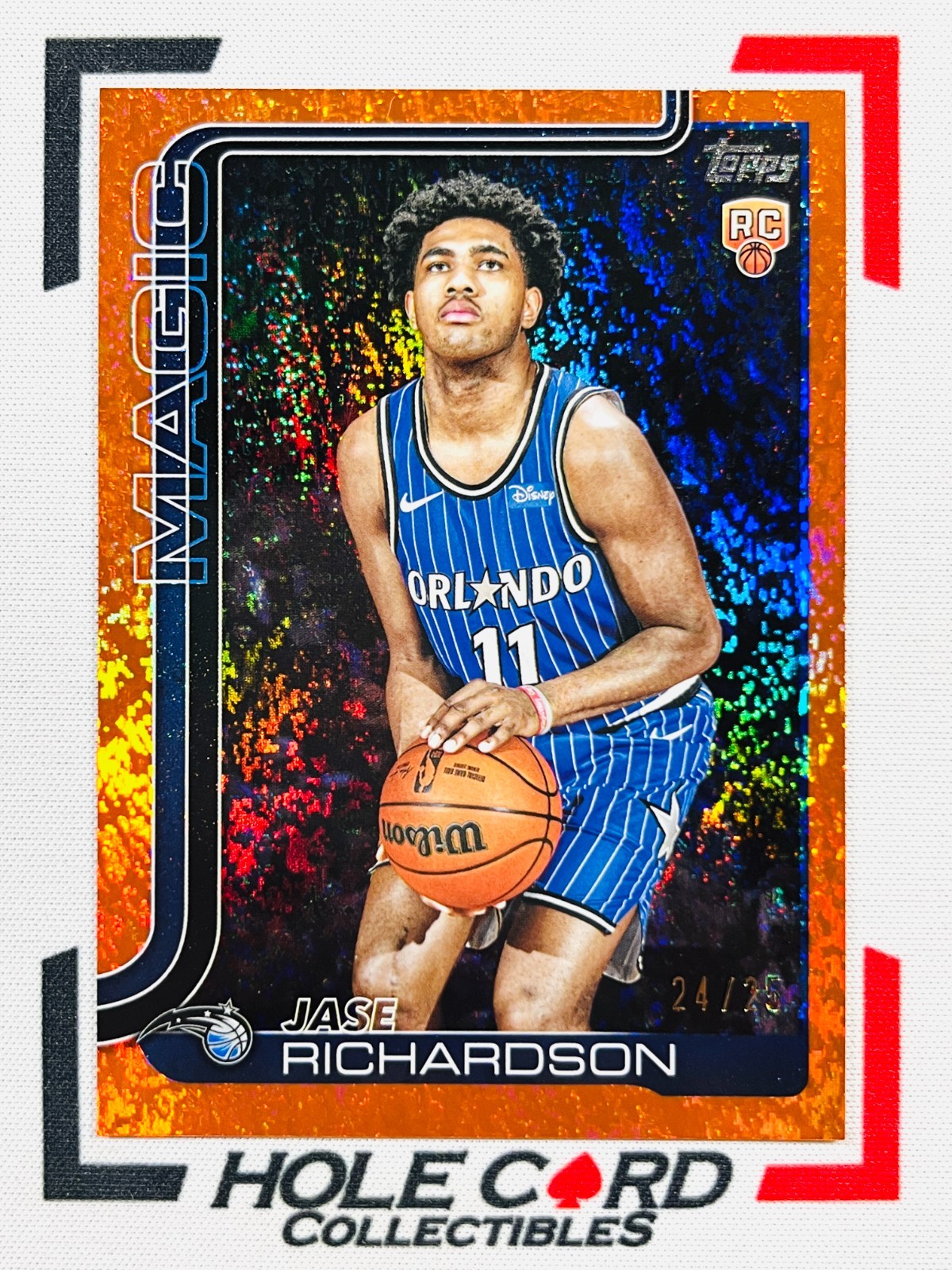 JASE RICHARDSON RC 2025-26 Topps Flagship Basketball #225 Orange Holo Foil /25 丨