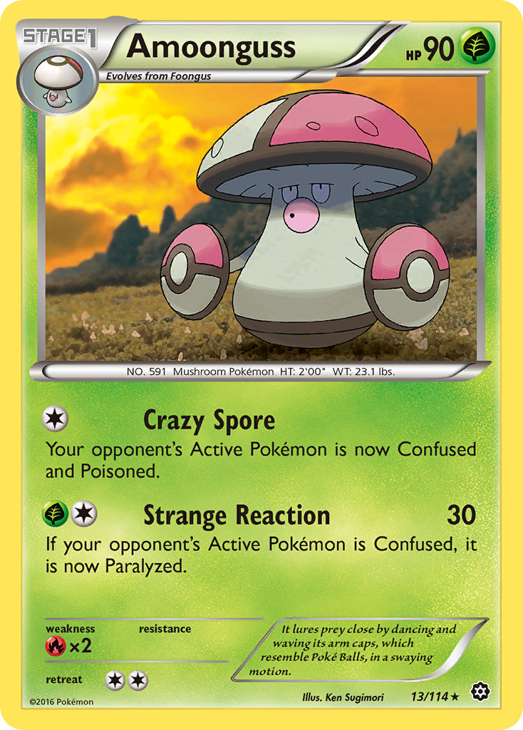 Amoonguss 13/114 R Steam Siege Pokemon NM/M