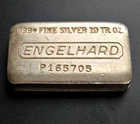Engelhard 10 Troy oz .999+ Fine Silver Bar Loaf 10th Series P Prefix # P165705