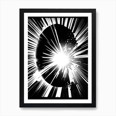 Gamma Ray Burst Noir Comic Space Ar Framed Wall Art Poster Canvas Print Picture