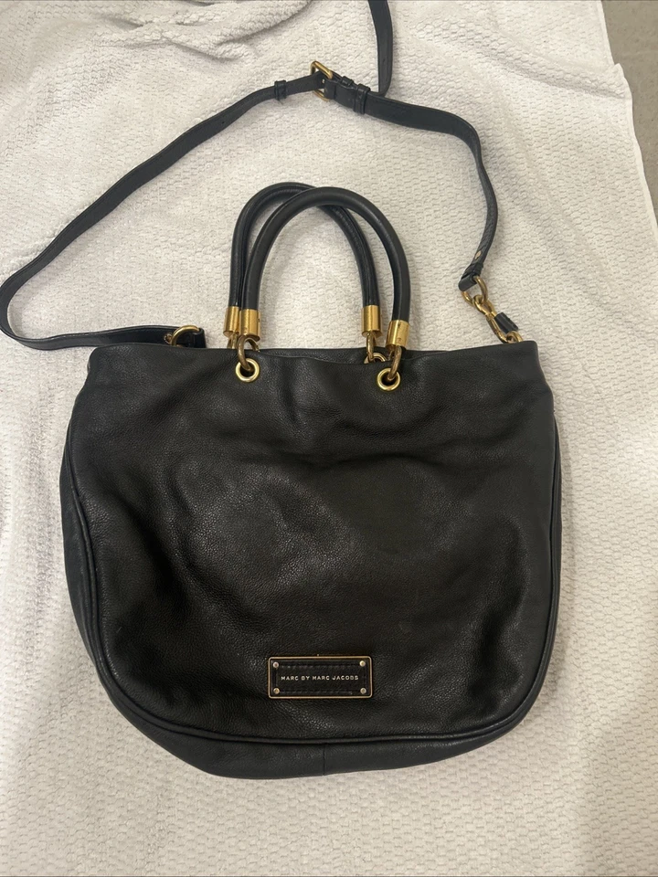 NWT Marc by Marc Jacobs Too Hot to Handle Leather Shopper Shoulder Bag BLACK - Image 3 of 4