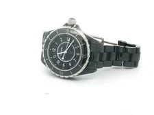 Ladies Chanel J12 33mm Black Ceramic Swiss Quartz Wrist Watch