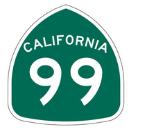 Letrero de carretera R1179 calcomanía calcomanía calcomanía Ruta Estatal de California 99