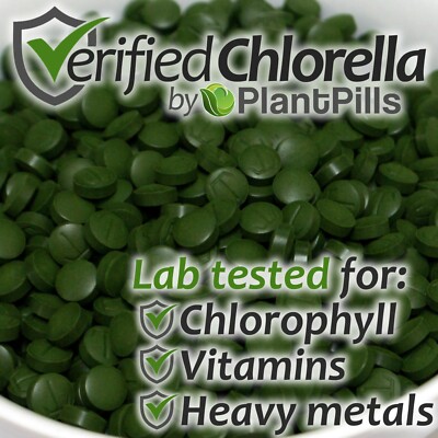 500 Gramm PlantPills 100% Chlorella Tabletten (2000x 250mg Tabletten) Hochwertig
