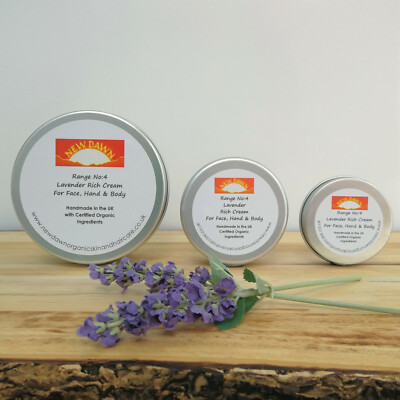 LAVENDEL REICHHALTIGE CREME - New Dawn Bio Feuchtigkeitscreme für trockene Haut für Gesicht Körper & Hände