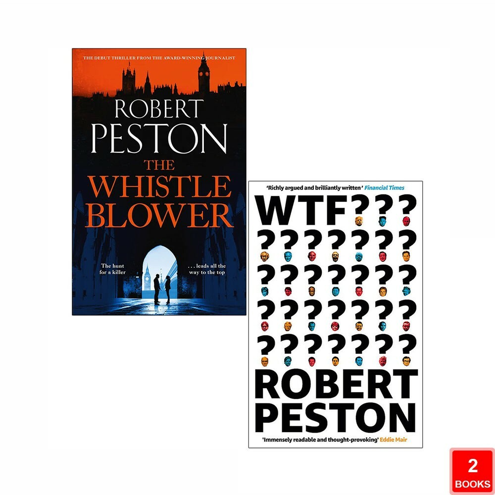 Robert Peston 2 Books Collection Set The Whistleblower & WTF? NEW