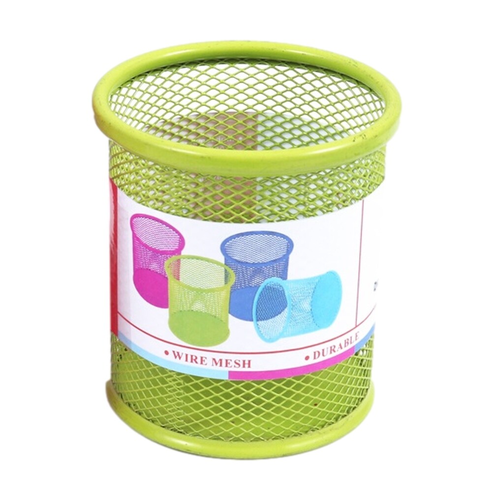 Pack of 4 Wire Mesh Metal Pen Cups 9x10cm - Image 2
