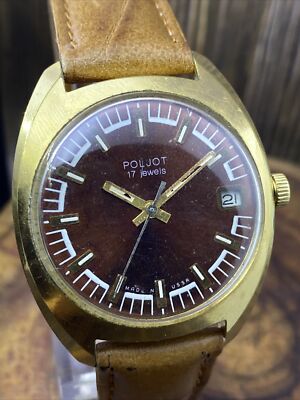 POLJOT 2614.2H Vintage Soviet Mechanical Wristwatch 17 jewels USSR #1839