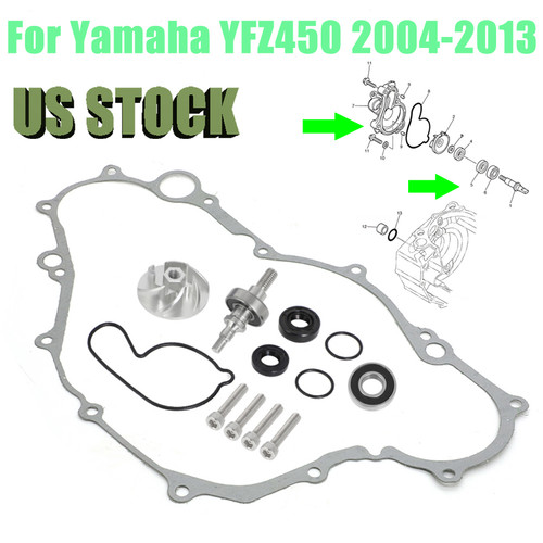 XHHTING Water Pump Bearing Seals, O-rings, Shaft Kit, For Yamaha, For - Foto 3