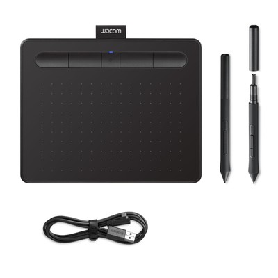 Wacom Intuos S Black with Bluetooth   Drawing Tablet with Pen, Stylus Battery-fr