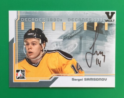 S.SAMSONOV (BOSTON) FINAL VAULT 13-14 DECADES 1990s AUTOGRAPHED CARD A-SS