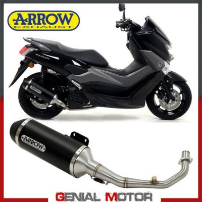 Komplett Auspuff Arrow Urban Alum Schwarz Schwarz Yamaha Nmax 155 2017 > 2020