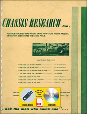 Chassis Research Inc. 1960 Dragster Parts Catalog PDF File USB Flash Drive
