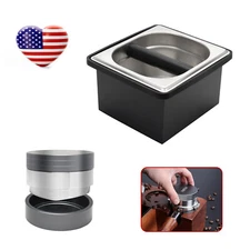 58.5mm Coffee Distributor Distribution Tool Espresso Knock Box Pucks Container