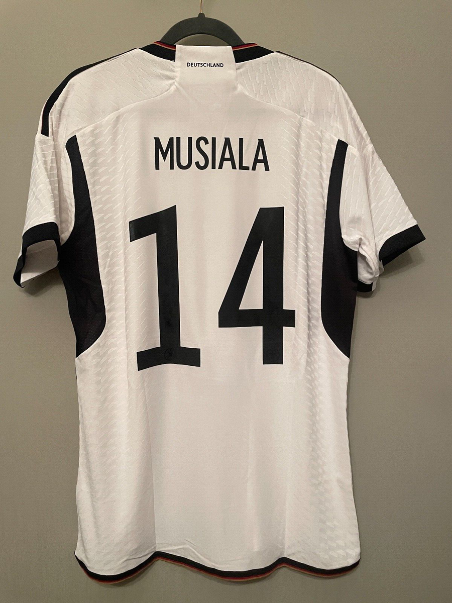 adidas Germany Home World Cup 2022 Authentic White Jersey Musiala