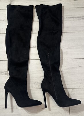 Wide Fit Pvc Thigh Boots Uk ASOS DESIGN Wide Fit Kendra Stiletto