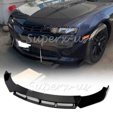 For Chevrolet Camaro Ss Rs Ls Lt Zl1 Gloss Front Bumper Lip Spoiler Splitter Kit