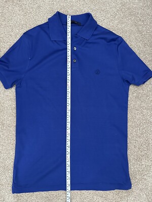 Louis Vuitton Classic Short Sleeve Pique Polo Shirt Blue Small