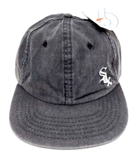 RARE NOS VINTAGE 90s Chicago White Sox Denim Hat Cap SnapBack Strap KMG Pro 