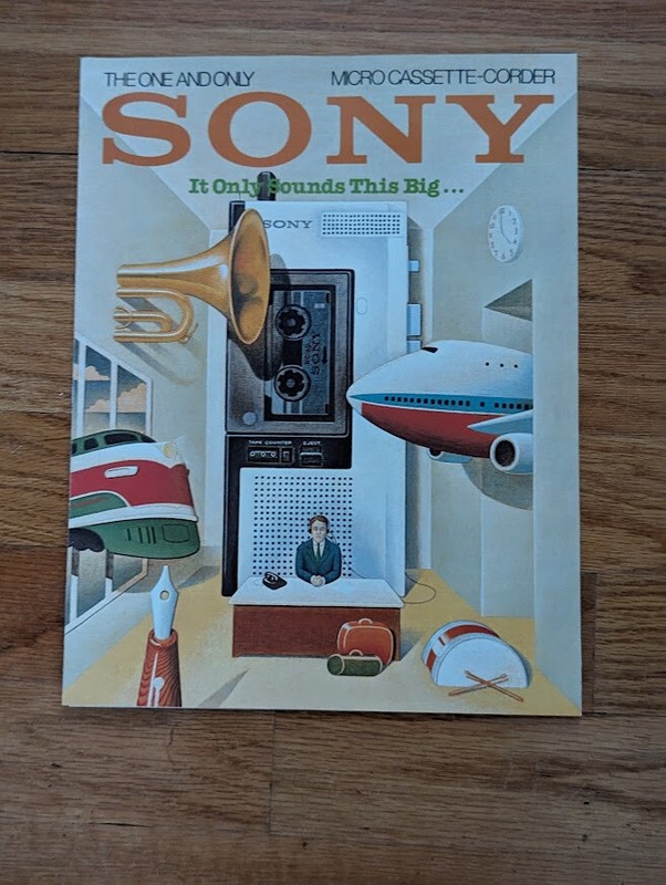 1981 Sony Micro Cassette-corder Brochure The One and Only    RARE Original