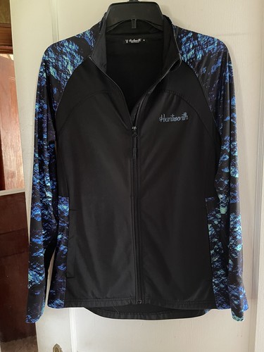 Womens Huntworth Full Zip Black &Blue-Size Medium