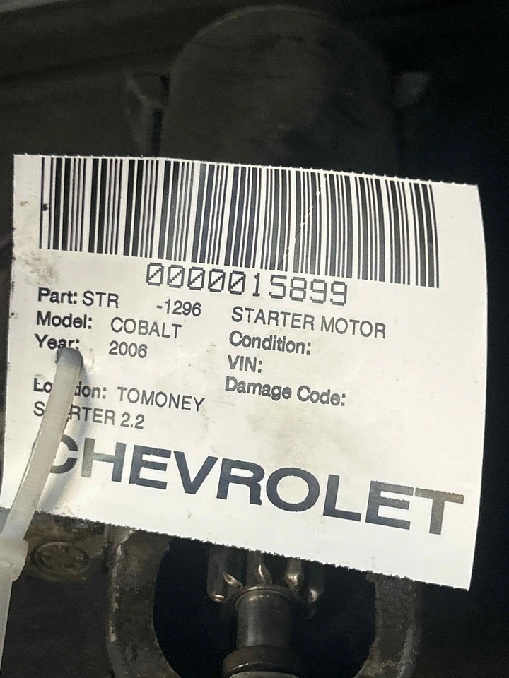 Fits 2005-06 CHEVY COBALT Starter Motor OEM:89017756 — 第 4/4 张图片