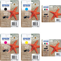 Cartucce Inchiostro Originali Epson 603 603 Xl Confezione Multipla Cartucce Stampante Stella Marina Imballo Originale